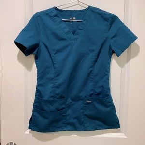 Sanibel Caribbean Blue Scrub Top
